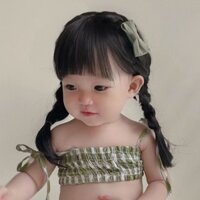 Bộ Tóc Giả Dài Kiểu Tóc Giả Tóc Xoăn Đuôi Ngựa Cho Bé Gái Chụp Ảnh Toàn Diện