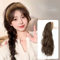 Bộ Tóc Giả Dài Xoăn Gợn Sóng Kèm Tóc Giả Một Mảnh Dành Cho Nữ