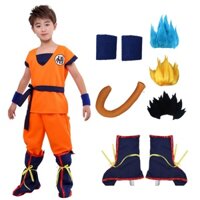 Bộ Tóc Giả Màu Xanh Dương Đen Hóa Trang Son Goku Cho Người Lớn Và Trẻ Em