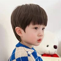 Bộ Tóc Giả Ngắn Mái Ngang Dễ Thương Cho Bé Trai