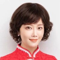 Bộ Tóc Giả Nguyên Đầu Ngắn Xoăn Đuôi Nhẹ Mái Chéo người trung niên TN4 MS30 Top1Kids - top1wow_083992