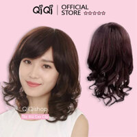 Bộ Tóc Giả Nguyên Đầu Trung Niên Xoăn Lỡ Mái Chéo TN07 MS8810 QiQiShop
