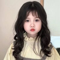 Bộ Tóc Giả Xoăn Dài Dễ Thương Dùng Làm Đạo Cụ Chụp Ảnh Cho Bé Gái