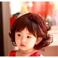 Bộ tóc giả xoăn mái sole