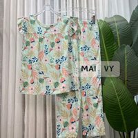 Bộ tole dài cánh tiên, bộ lanh dài mặc nhà