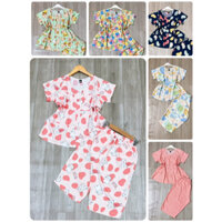 Bộ tole lửng babydoll có tay (nút giả), có bèo che dành cho nữ, bộ lanh mặc nhà,tôn