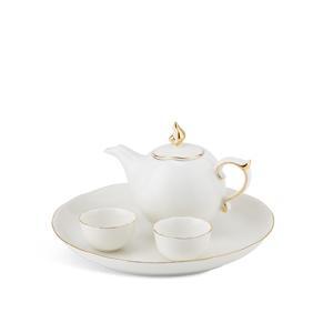 Bộ trà 0.3L Mẫu đơn IFP chỉ vàng