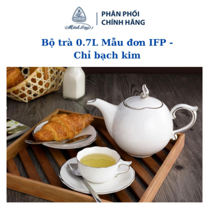 Bộ trà 0.7L Mẫu Đơn IFP Chỉ Bạch Kim 68701304303 Minh long