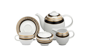 Bộ trà 1.3 L Sago Hoa Hồng Đen khắc nổi 01130139103