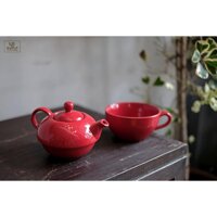 Bộ Trà Độc Ẩm Gốm Sứ - Đỏ