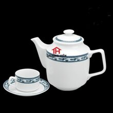 Bộ ấm trà gốm sứ Minh Long Jasmine Chim Lạc 0.7L