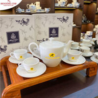 Bộ trà Minh Long quà tặng 0.45 L Daisy Trắng In Logo quà tặng Thế Giới Di Động HG Chính Hãng