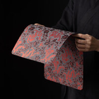 [Bộ Trà Siêu Tiết Kiệm] Muxi Thổ Cẩm Thêu Họa Tiết Rồng Hai Mặt Bàn Trà Chống Thấm Nước Để Bàn Bộ Trà Phụ Kiện DMQG