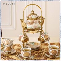 Bộ trà sứ, Nồi cà phê tráng men Châu Âu, Bộ cốc gốm và đĩa cho đám cưới, Ấm trà cho quán cà phê, gia đình,