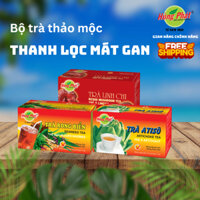 Bộ Trà Thảo Mộc Thanh Lọc Cơ Thể Mát Gan Gồm Trà Atiso - Trà Rong Biển - Trà Linh Chi Hiệu Hùng Phát