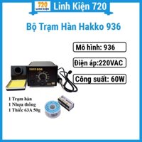 Bộ trạm hàn Hakko 936 + thiếc hàn + nhựa thông + sensor hàn + mũi hàn, máy hàn điều chỉnh nhiệt 220V-60W
