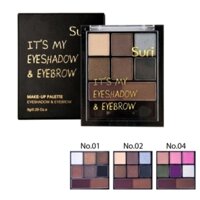 Bộ Trang Điểm 2in1 – Kẻ Mày Và Mắt Suri Make-Up Palette – Eyeshadow & Eyebrow E390