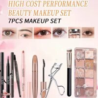 [Bộ trang điểm 7 món] Mascara sợi tơ 3D lâu trôi chống nước O.TWO.O + Phấn mắt dạng thỏi + Kẻ mắt + Phấn mắt + Chì kẻ mày + Cọ + Kẹp mi, Mỹ phẩm bán chạy cho bé gái