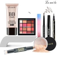 Bộ trang điểm đầy đủ Lameila 8 món Kem BB+Phấn phủ+Tạo khối+Chì kẻ mày+Bút kẻ mắt+Mascara+Phấn mắt+Son ZD-BTD28