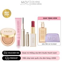 Bộ Trang Điểm Hằng Ngày: Phấn Nước Premium Baby Skin, Má Hồng Sữa, Chuốt Mi Và Son Thỏi Love M.O.I