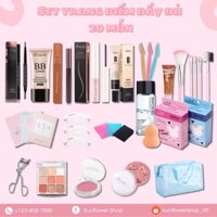 Bộ Trang Điểm Lameila 20 món gồm Kem BB + Phấn Phủ + Bút Kẻ Mắt + Mascara + Bút Kẻ Mắt + 14 món khác