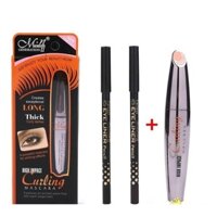 Bộ Trang Điểm Mắt 3 Món (Mascara Chuốt Mi Và Chì Kẻ Viền Mắt Eyeliner Nâu + Đen)  - M101