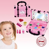 Bộ trang điểm trang điểm cho trẻ em Hộp trang điểm bé gái Dán mặt Đồ chơi sân khấu Mặc quần áo có thể giặt được Y1f7