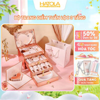 Bộ Trang Điểm Tuần Lộc 3 Tầng Cao Cấp- Set Makeup Đầy Đủ Son Phấn- Quà Tặng 8/3, Sinh Nhật Bạn Gái Kèm Túi Và Thiệp Xinh