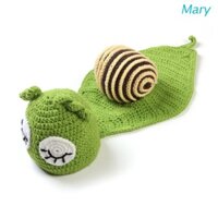 Bộ trang phục đan len hình ốc sên làm phụ kiện chụp ảnh cho bé sơ sinh