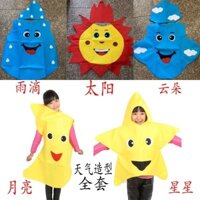 ✨Bộ Trang Phục Hóa Trang Trăng Sao Đám Mây Mưa Mặt Trời Đám Mây Cây Lớn 4628VN Cho Ngày Trẻ Em