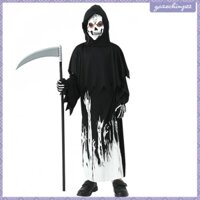 Bộ Trang Phục Hóa Trang halloween Gồm Áo Choàng Thần Chết + Mũ + Băng Cài Đầu Cho Bé