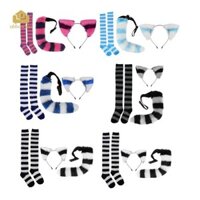 Bộ trang phục mèo Băng đô Kẹp tóc Phụ kiện Halloween Bộ tai và đuôi cho