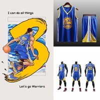 Bộ Trang Phục Thể Thao Bóng Rổ NBA Jersey Gold State Warriors No.30 Steve Curry 2 Món Cho Nam Và Nữ