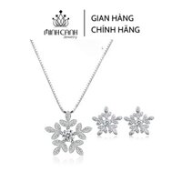 Bộ Trang Sức Bạc Hình Hoa Tuyết Sành Điệu - Minh Canh Jewelry