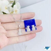 Bộ trang sức bạc mặt túi tiền chất liệu bạc s925 MS175b1 - Cả bộ