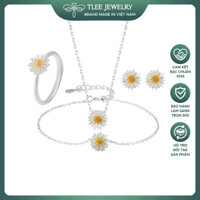 Bộ trang sức bạc nữ TLEE hoa cúc họa mi nữ tính TLEEJEWELRY CB020