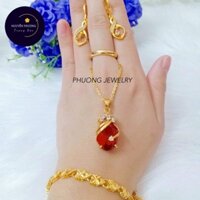 Bộ trang sức đá đỏ