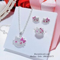 Bộ trang sức Hello Kitty có nơ cho bé gái TE298