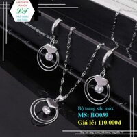 Bộ trang sức inox khuyên tròn lồng nhau