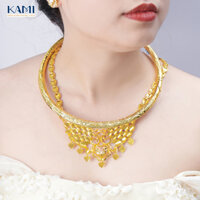 Bộ trang sức kiềng cưới họa tiết long phụng dùng trong lễ cưới cao cấp cho cô dâu mạ vàng KAMI