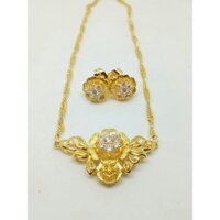 BỘ TRANG SỨC NỮ MẠ VÀNG 24K HOA MAI