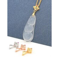 Bộ trang sức rỗng bằng bạc S925 |   Khóa bạc, móc treo, kẹp mạ vàng, phụ kiện khóa DIY, kẹp ngọc, kẹp bầu, kẹp totem