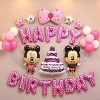 Bộ Trang Trí Sinh Nhật Bia, Rượu
, Hello Kitty, Heo Peppa,  Chuột Mickey, Cô Dâu Love