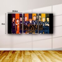 Bộ tranh 3 tấm anime Haikyuu Vua Bóng Chuyền (3) tranh ghép anime 86,6x40cm