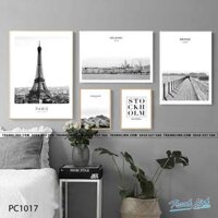 Bộ tranh Canvas phong cảnh Pari – PC1017