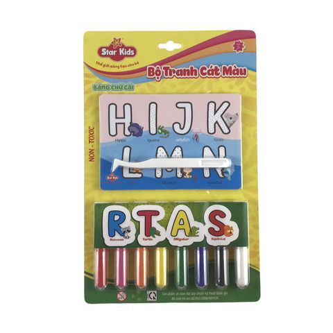 Bộ tranh cát màu & Bảng chữ cái Star Kids K508