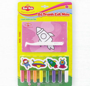 Bộ tranh cát màu & Thám hiểm vũ trụ Star Kids K507