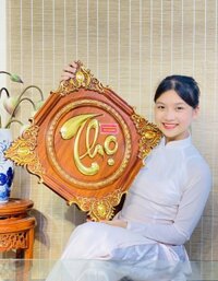 Bộ tranh chữ thọ gỗ hương treo tường