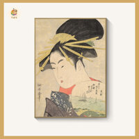 Bộ tranh cổ Geisha Nhật Bản, tranh trang trí nhà hàng Nhật Bản, quán ăn Nhật Bản by T&X