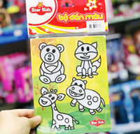 Bộ tranh dán màu sáng tạo động vật hoang dã K-602